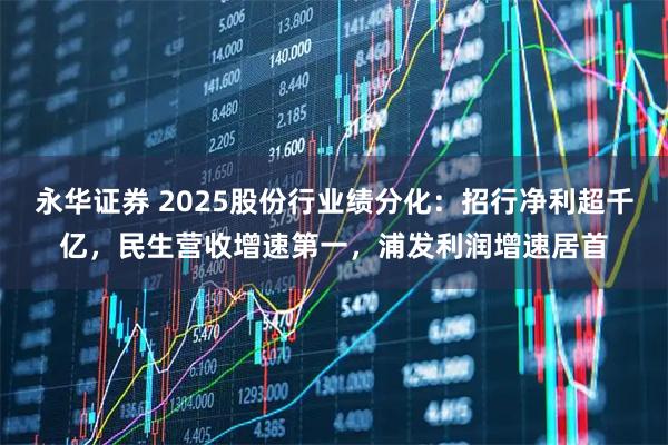 永华证券 2025股份行业绩分化：招行净利超千亿，民生营收增速第一，浦发利润增速居首
